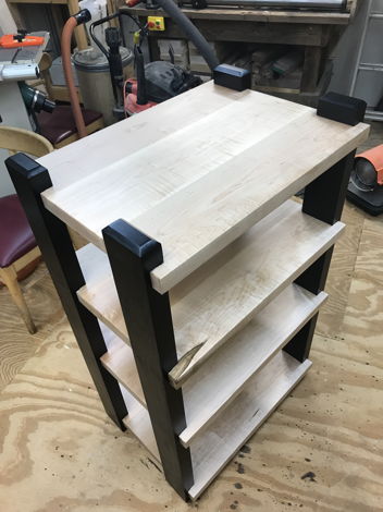 Custom Maple rack/stand Vertical 4 shelf rack