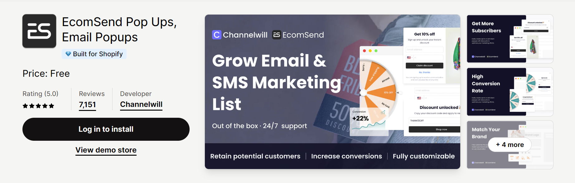 ecomsend pop ups email popups