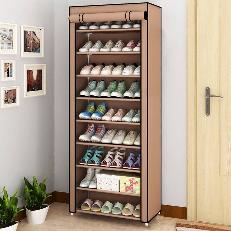 tall shoe rack brown, brown shoe cabinet