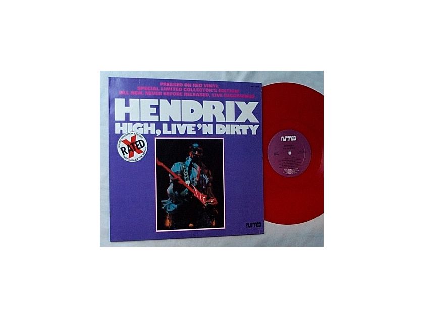 Jimi Hendrix Lp-High - live'n dirty-rare 1978 RED VINYL album