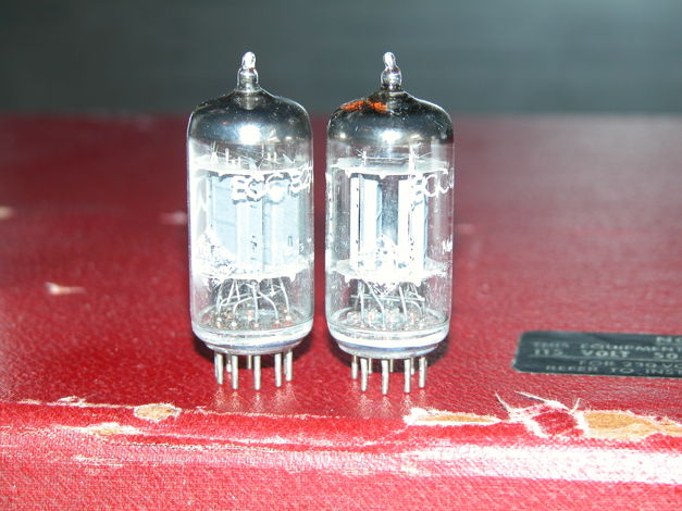 2 TIGHTLY MATCHED TELEFUNKEN RIB PLATE 12AU7 TUBES THAT...