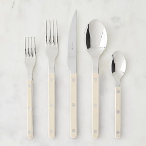 Sabre Bistrot Shiny-Finish Flatware, Ivory