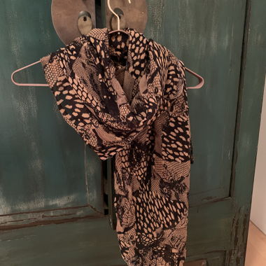 in the mood for animal print vintage scarf