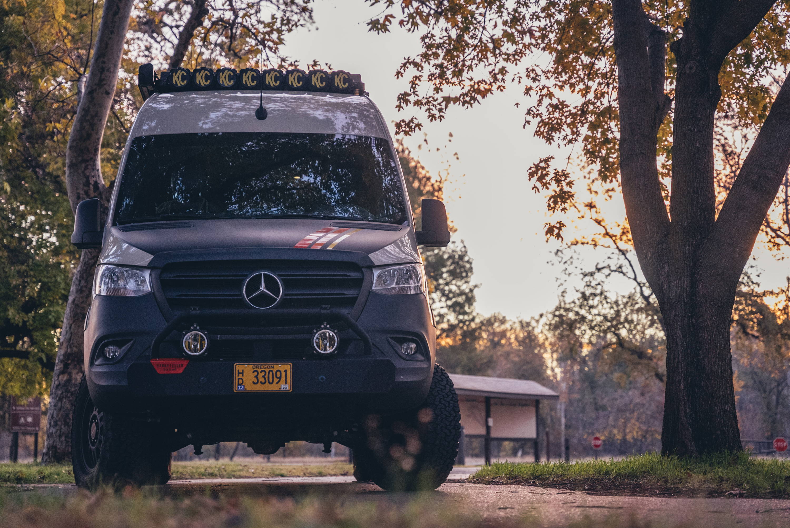 Storyteller Overland Beast MODE the morning after camping in California.