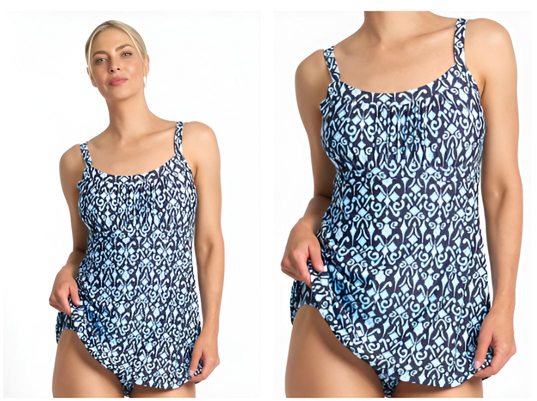 Oz Resort - Jantzen Select Empire Swim Dress (Navy)