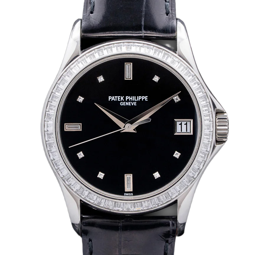 Black Dial With Index and Diamond Hour Markers, image 1