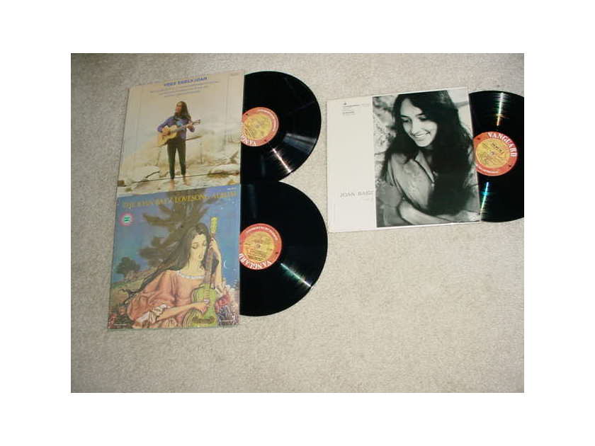 JOAN BAEZ  - 3 LP RECORD LOT