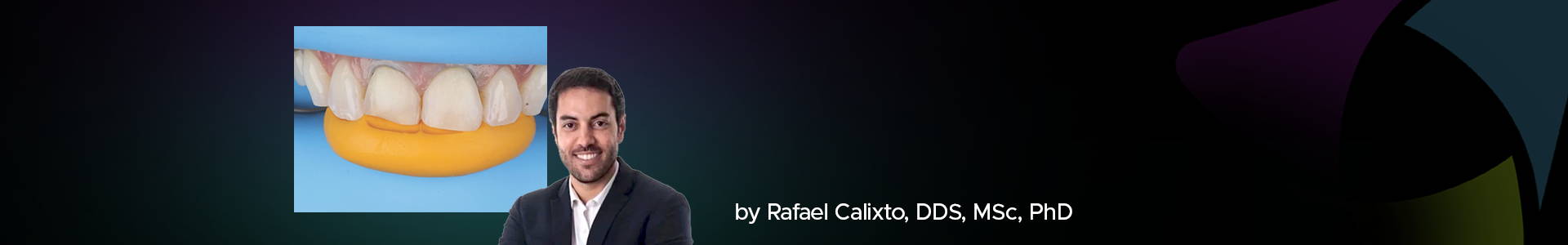 banner featuring Dr Rafael Beolchi and Daniel Lewis and a clinical image