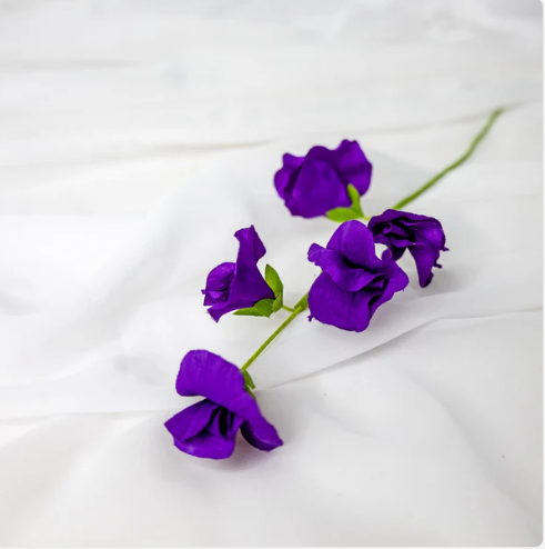 Purple Sweet Pea - Realistic Artificial Flowers - Image 2