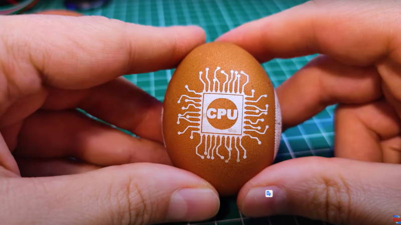 Imágenes o patrones que envían láser a los huevos de gallina