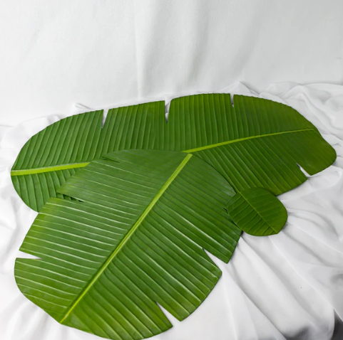 Banana Leaf Placemat (6 Pack) - Realistic Artificial Flowers and Greenery - Image 2
