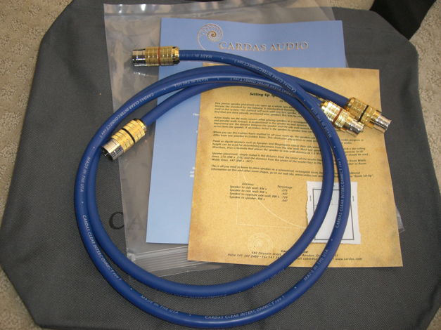 Cardas Clear  1 meter XLR balanced interconnects