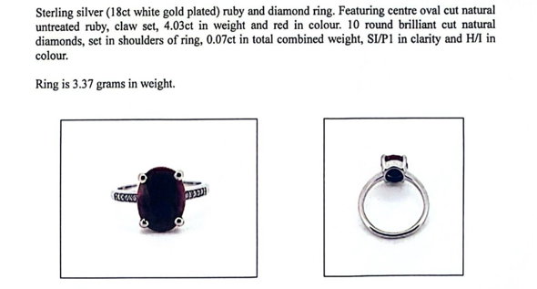 Natural Ruby & Diamond Ring (4.03ct)