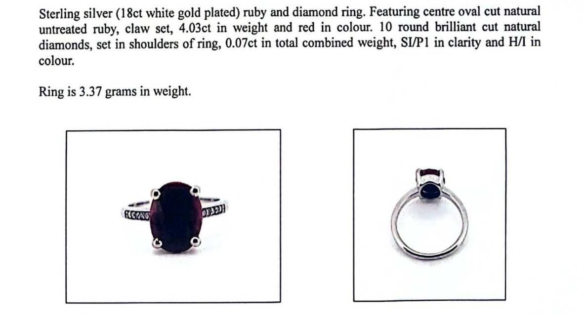 Natural Ruby & Diamond Ring (4.03ct)