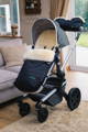 black fellhof classic premium sheepskin footmuff in joolz day pram