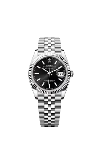 Rolex Datejust Black Index Dial Jubilee Box and Papers 2023