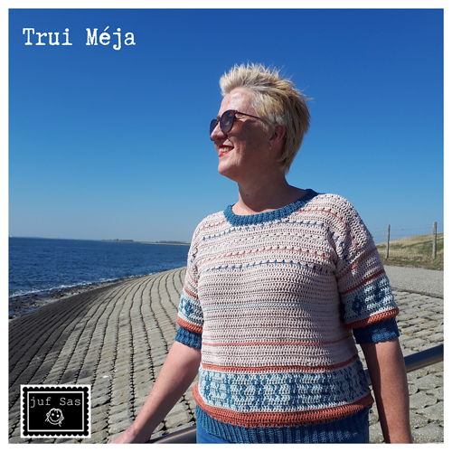 Crochet pattern sweater Méja by teacher Sas