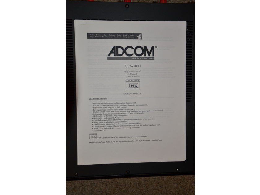 Adcom GFA-7000 5ch.THX Main Amp
