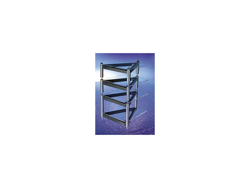 Grand Prix Audio Monaco Modular 4 Shelf  (Tall) Carbon and Stainless Steel.