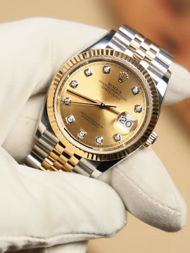 Rolex Datejust 36 Champagne Dial with Diamonds