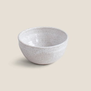 Campfire Pottery Snack Bowl, White Speckle