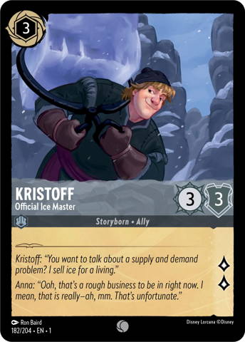 Kristoff card from Disney’s Lorcana: The First Chapter