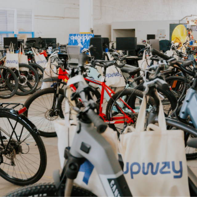Focus on an electric bike