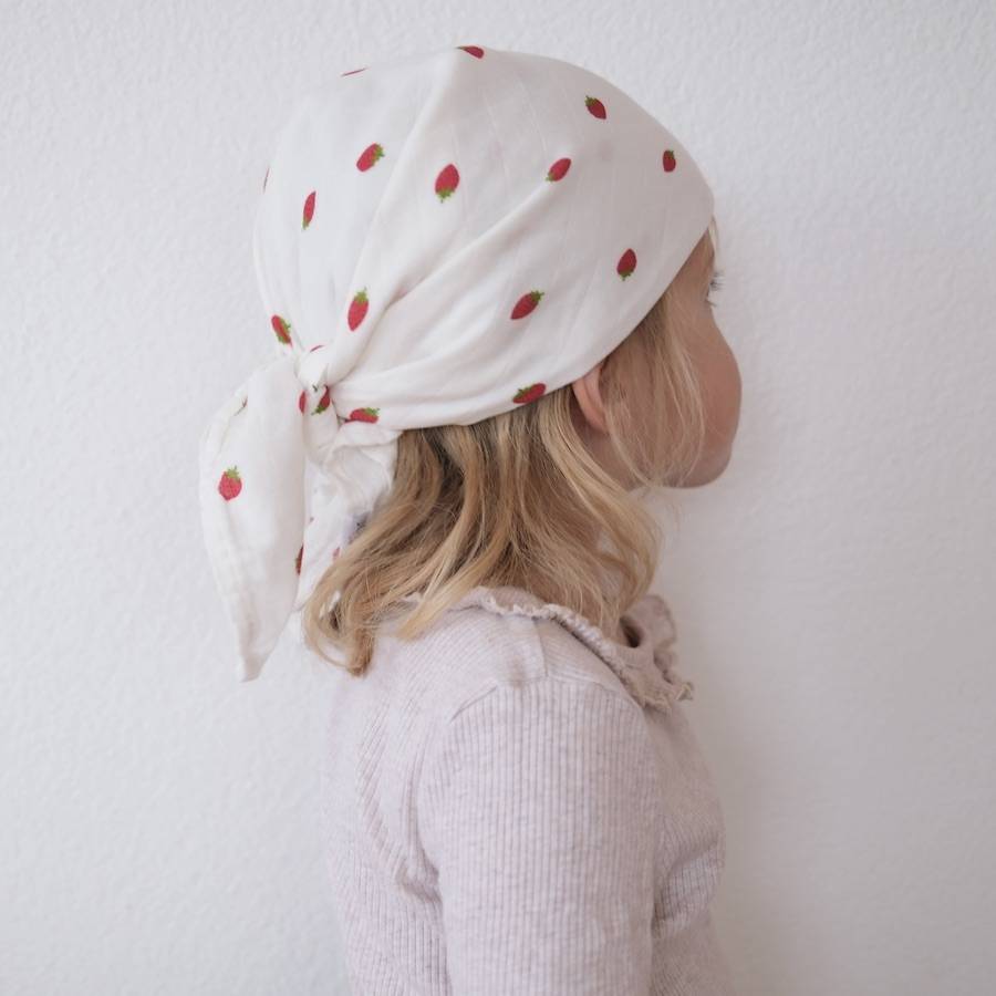 foulard raffiné pour bébé et enfant, en coton doux et bambou et respirant, certifié OEKO-TEX, idéal pour compléter une tenue d’enfant chic et confortable
