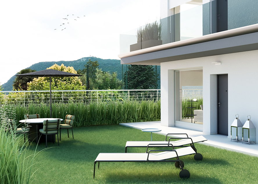 Modern Apartment With Exclusive Garden On Lake Iseo