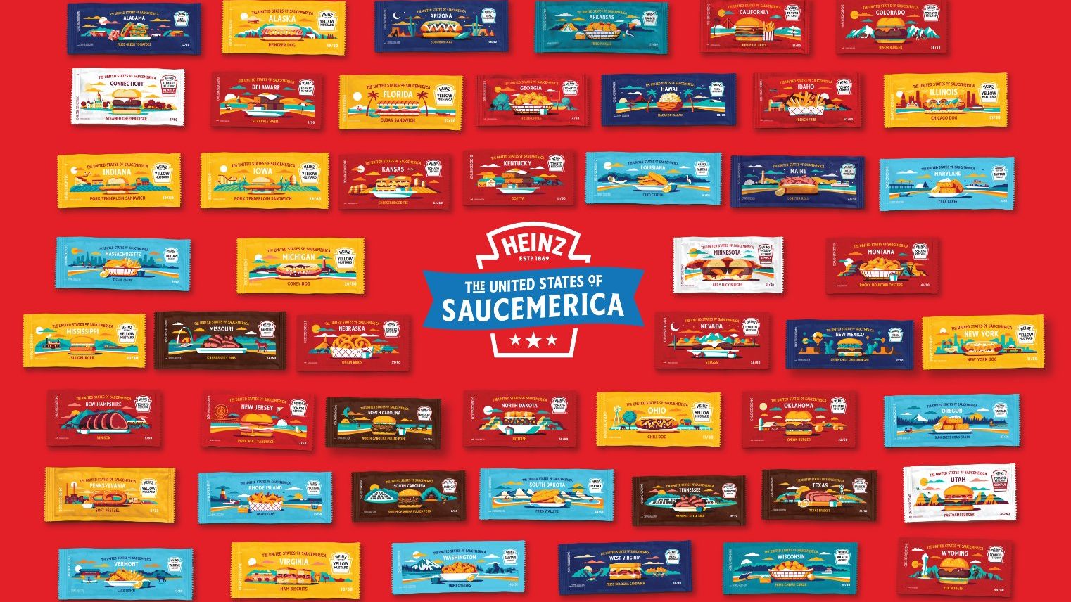Heinz Celebrates American Cuisine With ‘Saucemerica’ Sachet Collection