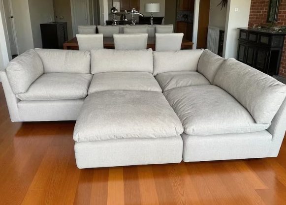 Fluffy Modular 4 Piece + Ottoman