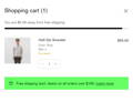 Shopify free shipping bar in cart page