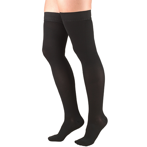 Thigh High Closed Toe Medical Stockings in Black