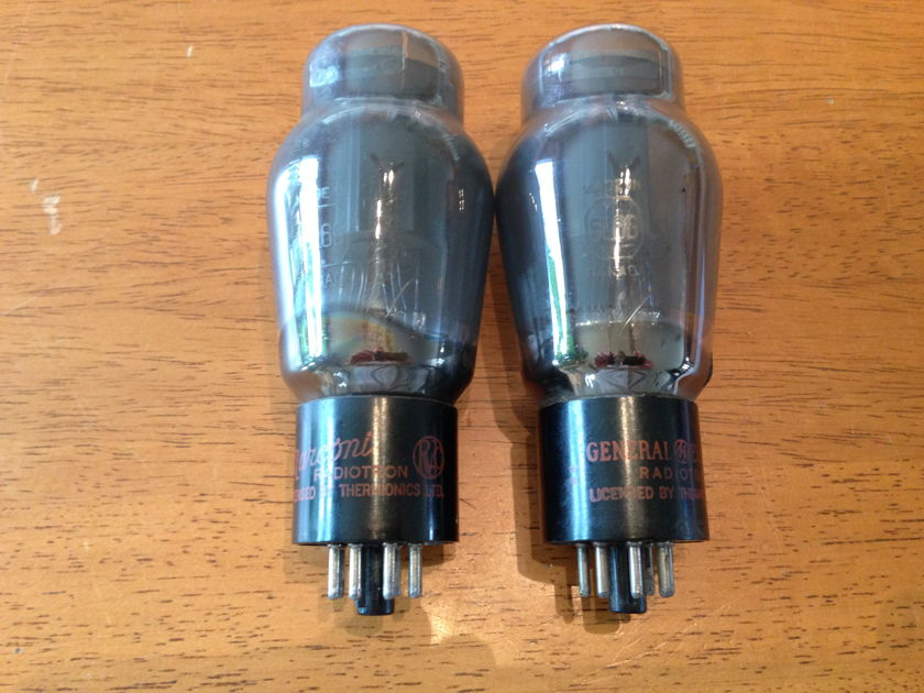 Marconi GE 6L6 6L6G coke bottle smoke glass tubes pair HOLY GRAIL