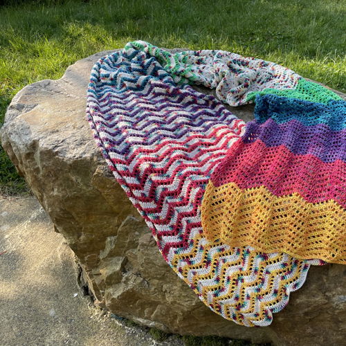 Gehaakte golfjes sjaal Laura