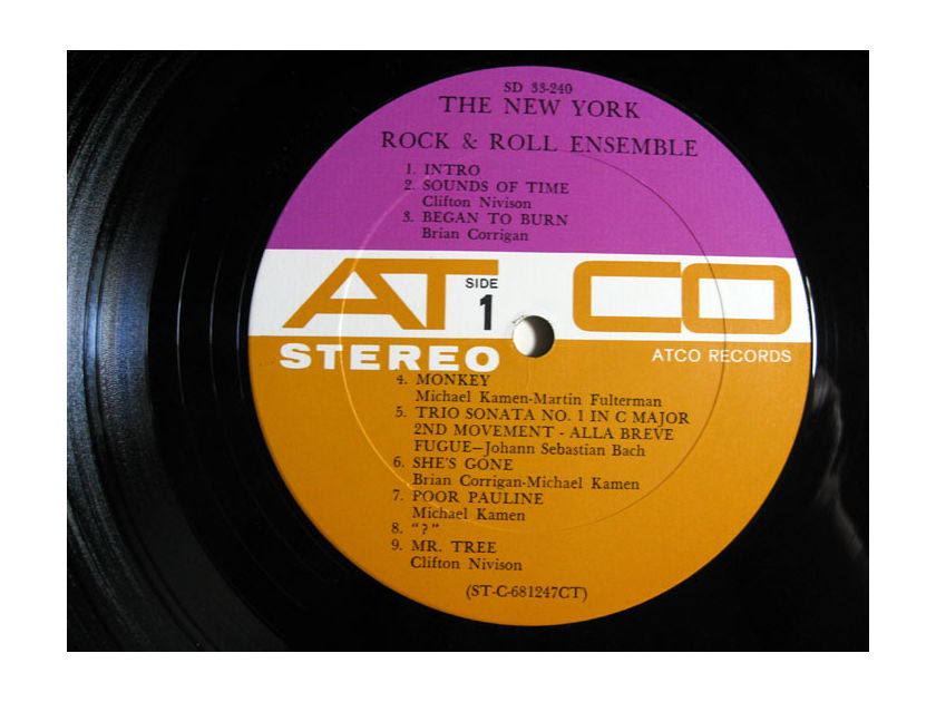 The New York Rock & Roll Ensemble - The New York Rock & Roll Ensemble - Original 1968 ATCO Records ‎SD-33-240