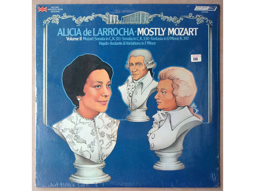 Sealed LONDON ffrr | ALICIA DE LARROCHA/MOZART - Sonatas in C K.311, K.330, Fantasia in D Minor K.397 / HAYND Andante & Variations in F Minor