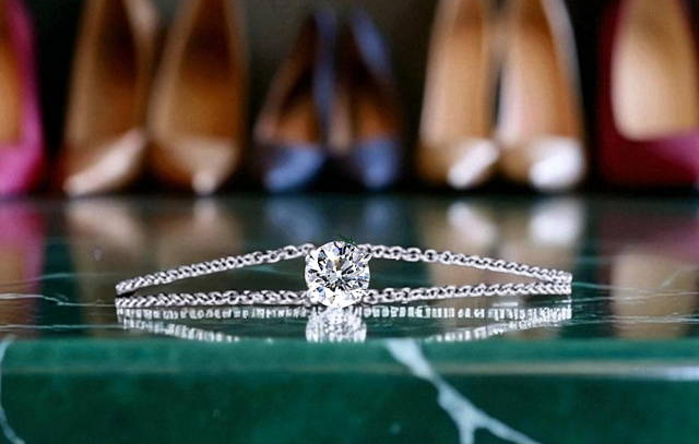 Solitaire diamond twin chain bracelet - Pobjoy Diamonds online