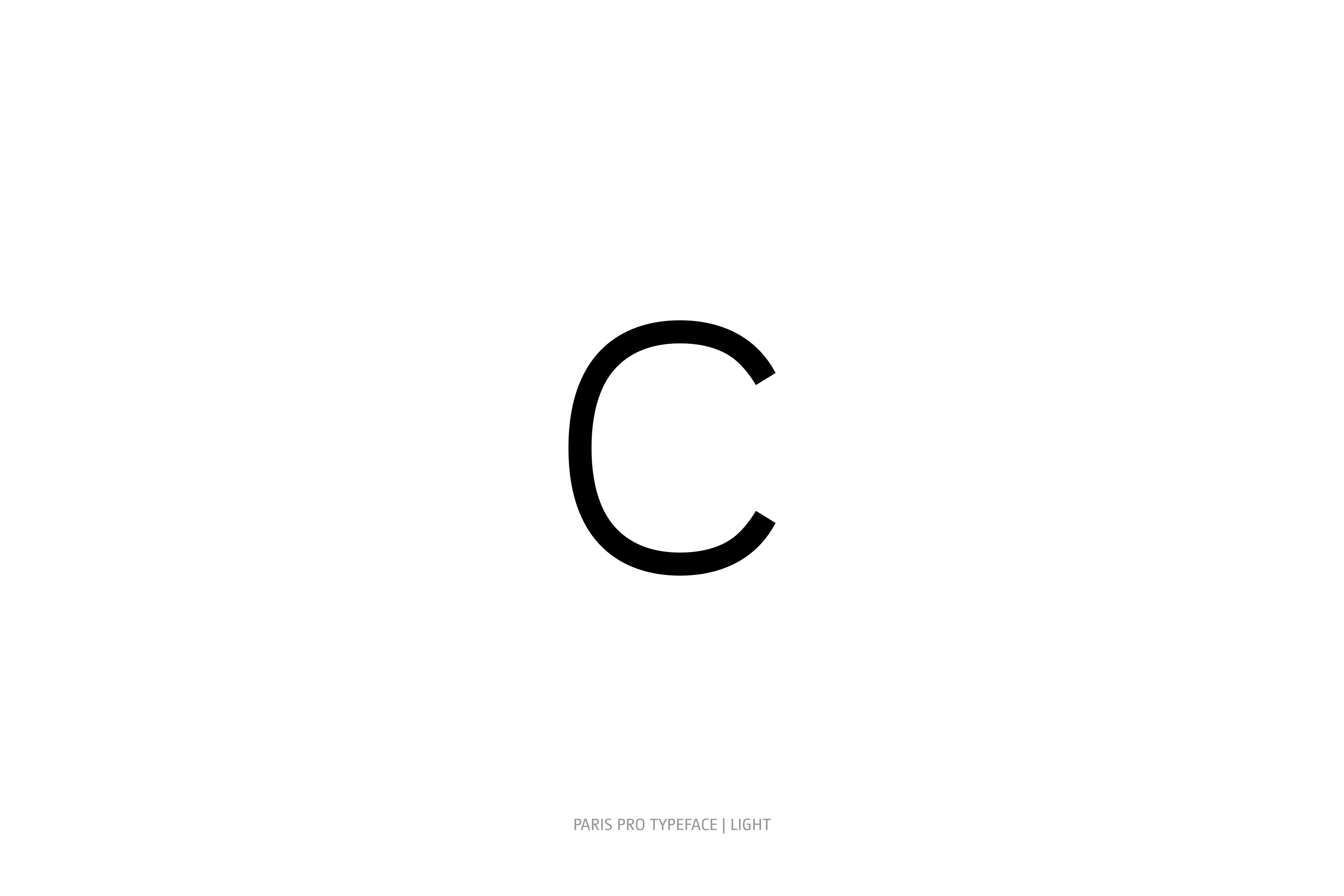 Paris Pro Typeface Light Style c