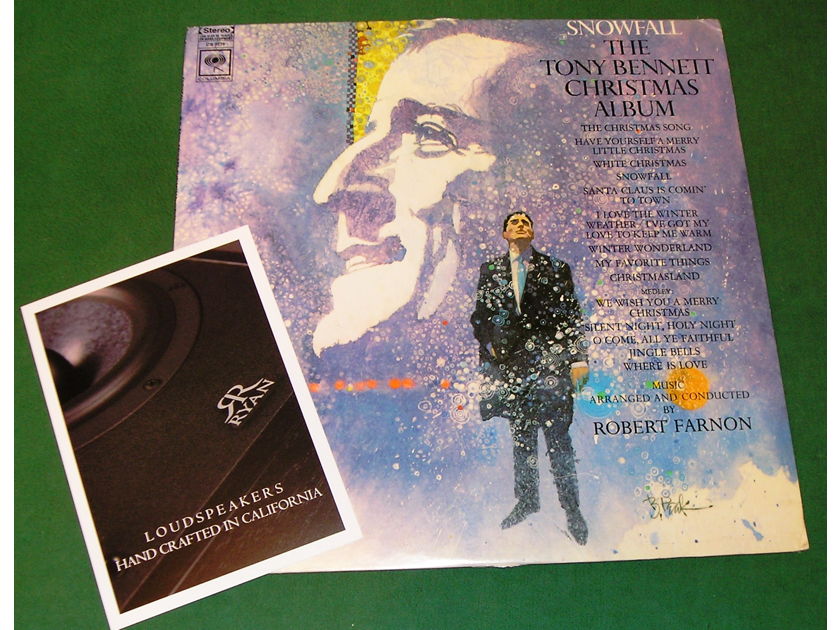 TONY BENNETT - SNOWFALL The Christmas Album - * 1968 COLUMBIA 1st PRESS - COLUMBIA 6c LABEL * NM 9/10