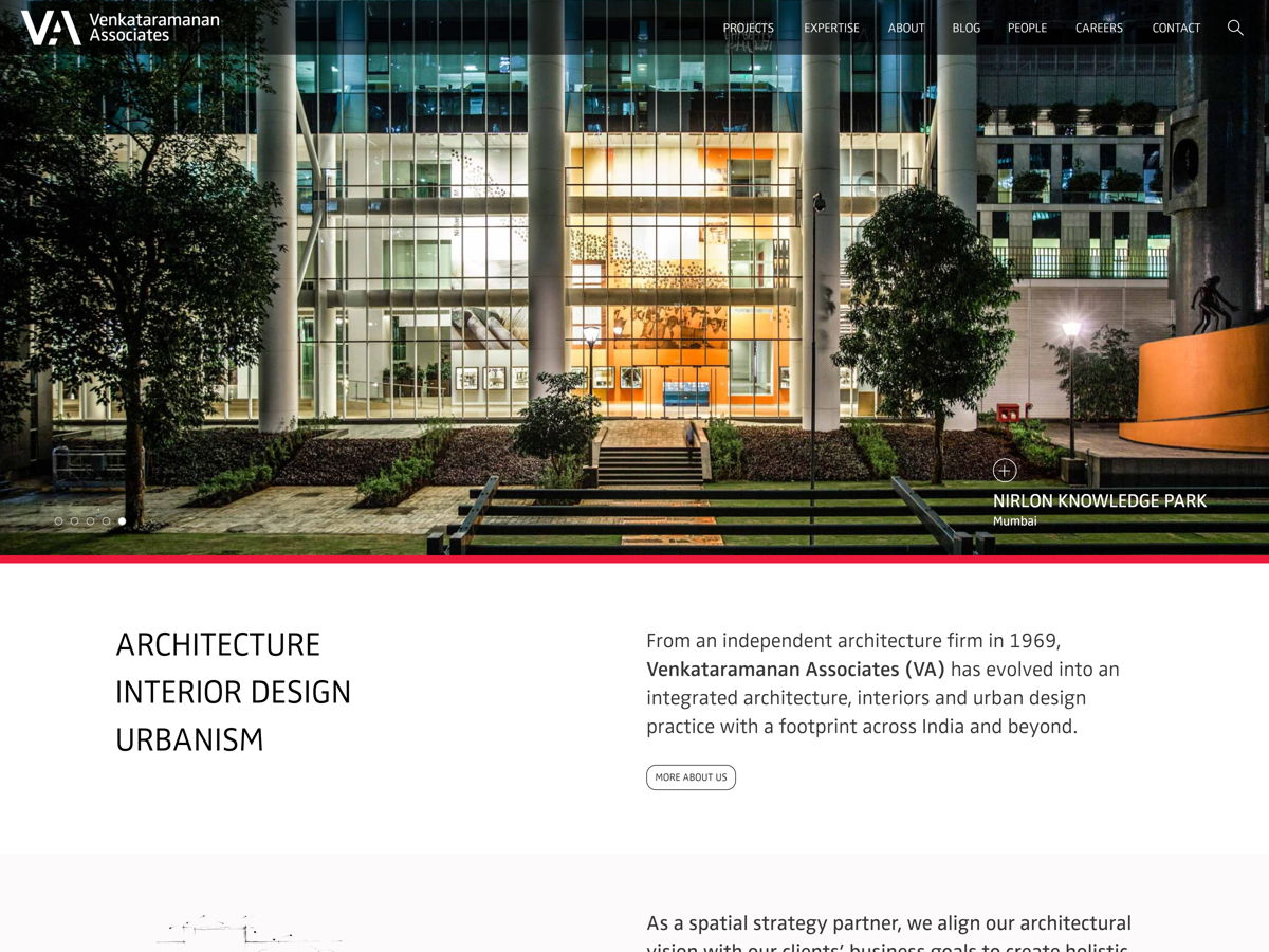 Screenshot of Venkataramanan Associates, from the wix websites collection.