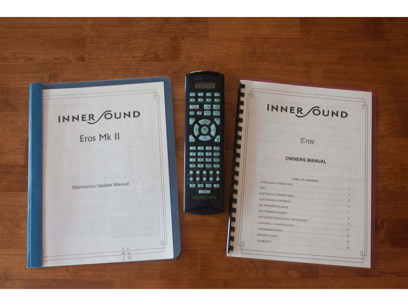 Innersound Eros Mark II with Crossover and Learning Remote Excellent Condition!!