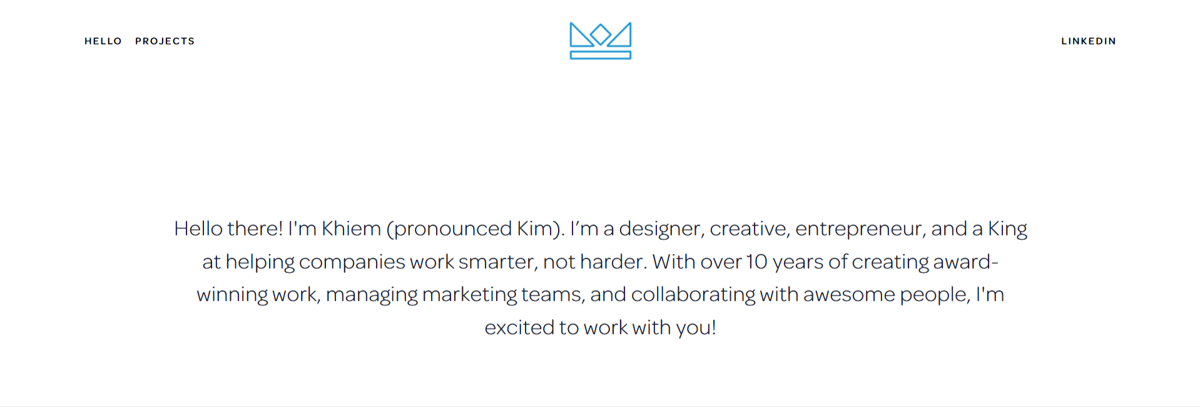 Screenshot of Khiem Nguyen, from the social media portfolios collection.