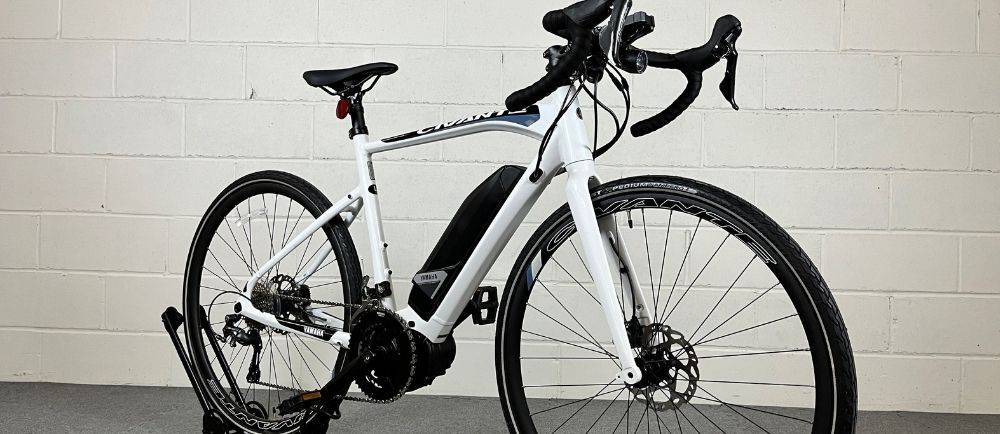 Cannondale E-MTB on a trail