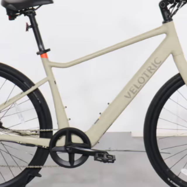 a white Velotric electric city bike