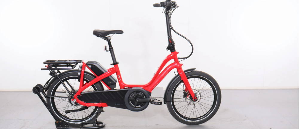 Tern electric folding bike on display