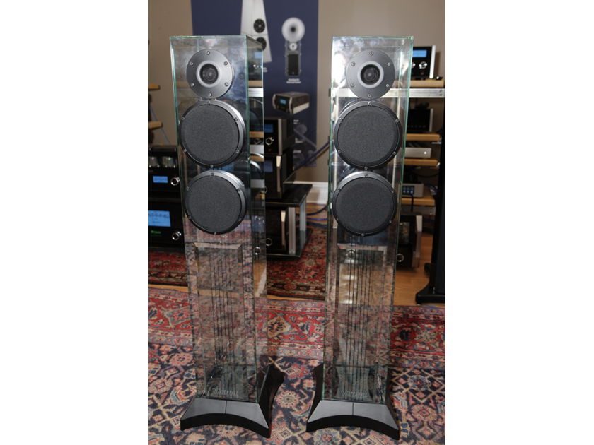 Waterfall Audio Victoria Evo Glass Speakers-Beautiful HUGE Wife Acceptance Factor!!!