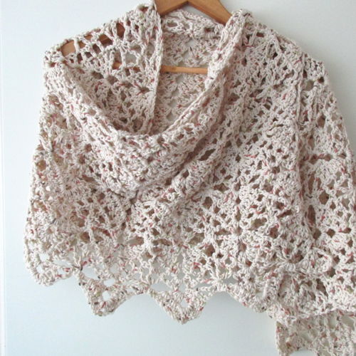 Summer Breeze Lace Crochet Shawl / Wedding Stole