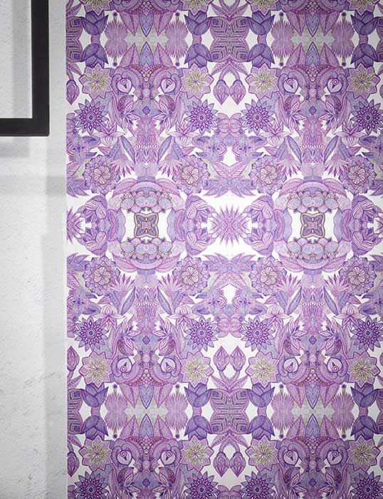 Purple & White Beautiful Creative Pattern Wallpaper hero image