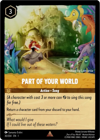 Part of Your World card from Disney’s Lorcana: The First Chapter